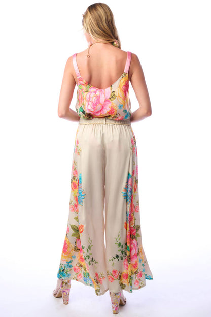 Earth Angels Pants | Wide Leg Pants | Peacock Print Pants