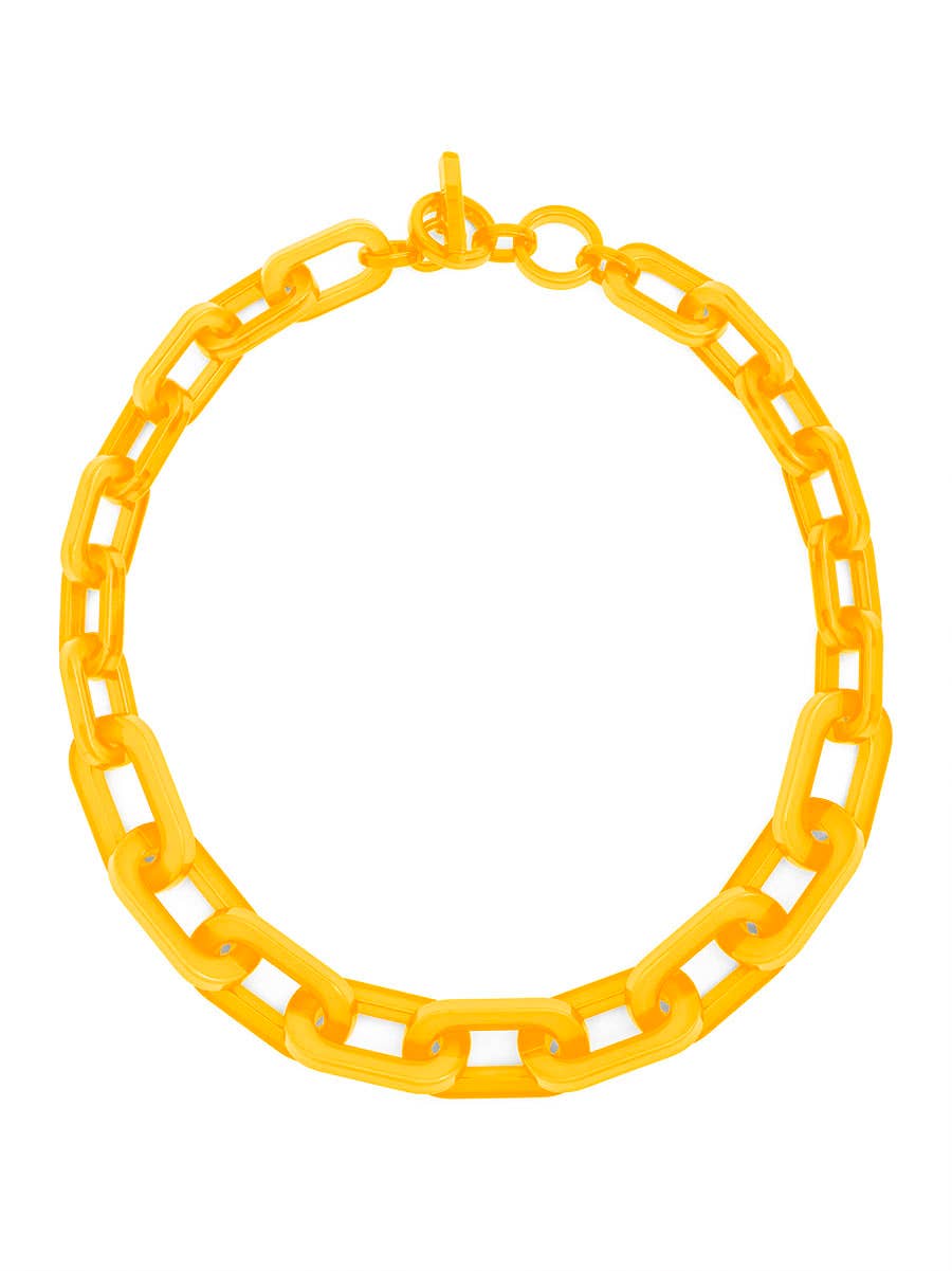 Colorful Resin Cable Link Collar Necklace