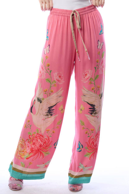 The Legend of the Crane Pants-Rose