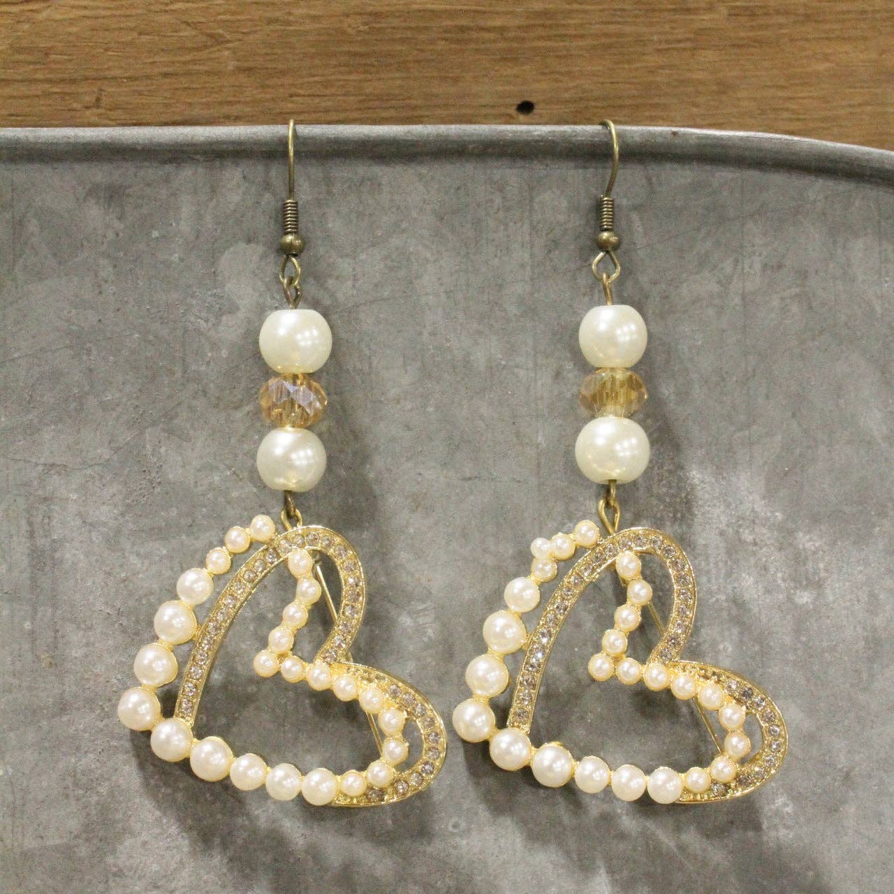 Never Enough Hearts Dangle Earrings