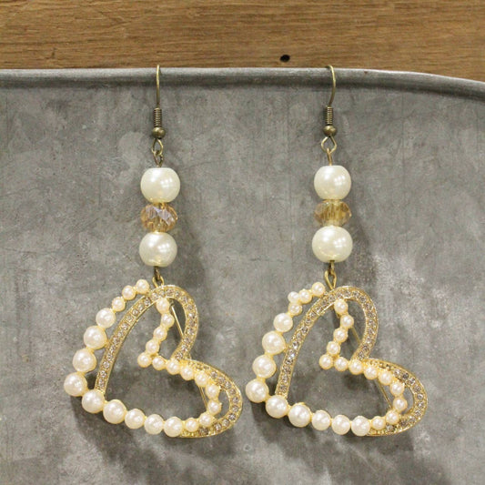 Never Enough Hearts Dangle Earrings