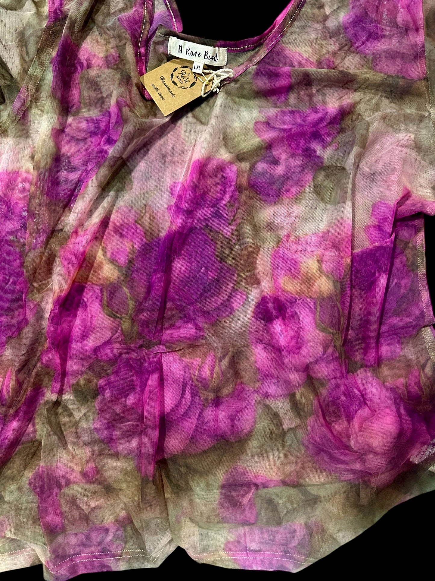 Roses More Roses Mesh Layering Top