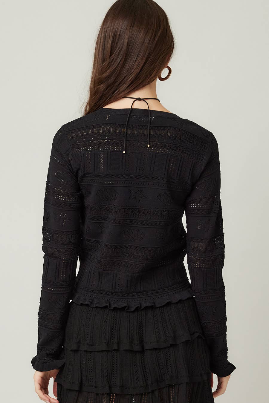 Pointelle Knit Cardigan