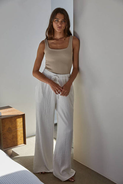 Seamless Ribbed Double Layered Square Bodysuit