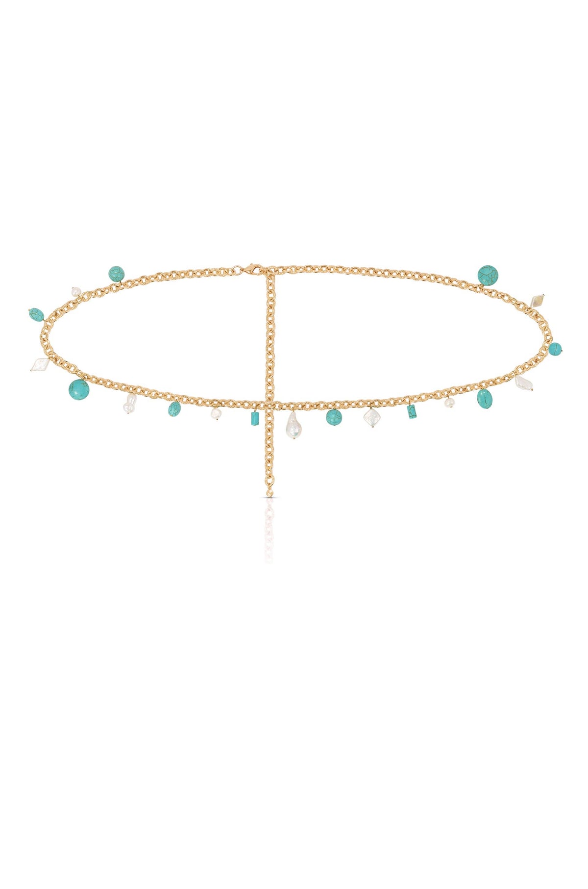 Tropical Turquoise and Pearl Waist Chain
