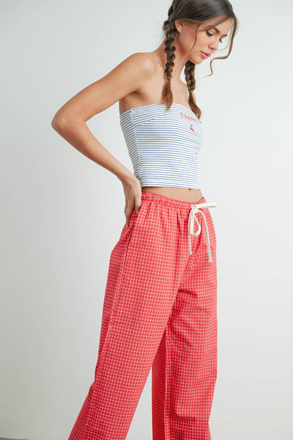 Striped Cherry Tube Top