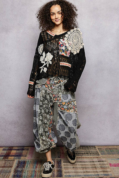 V-neck Long Sleeve Oversized Fit Summer Sweater Top