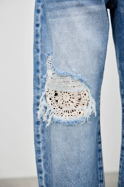 HIGH RISE BARREL WITH CROCHET