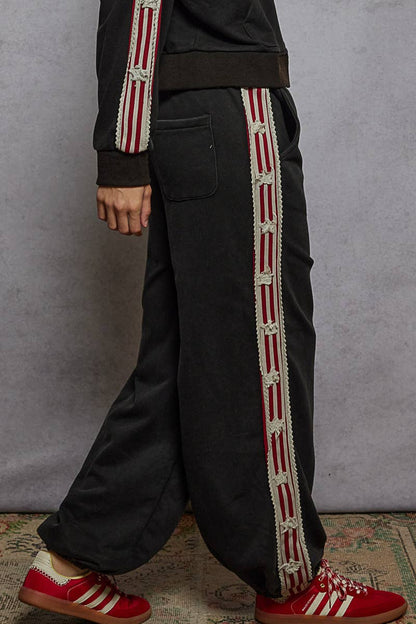 French Terry Star Patch Knit Joggers