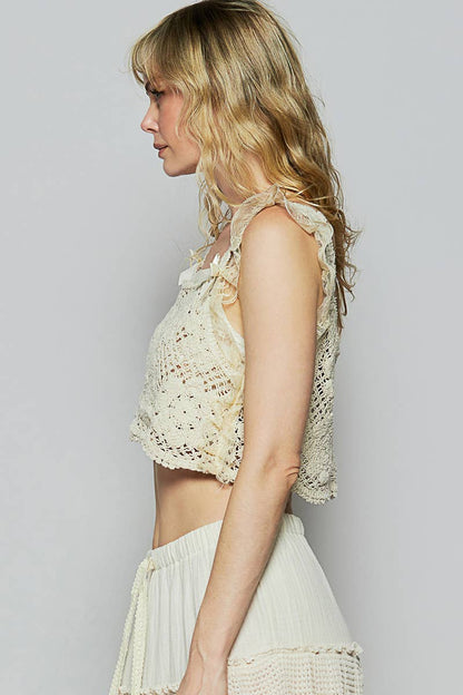 Maggie Mae's Crochet Cropped Tank Top