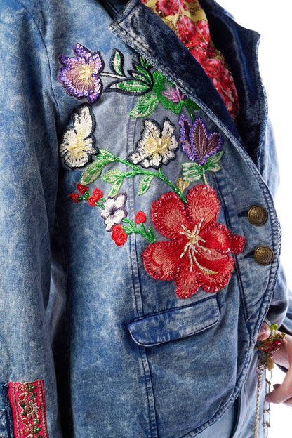 Colonel Jacket-Blue Wash | French Terry Jacket | Blazer
