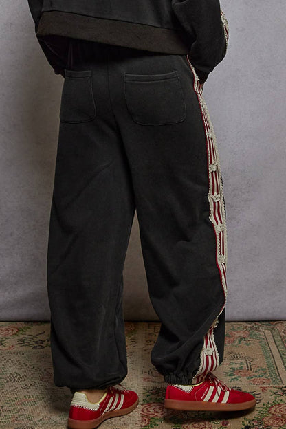 French Terry Star Patch Knit Joggers