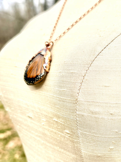Monarch Butterfly Lower Wing Necklace