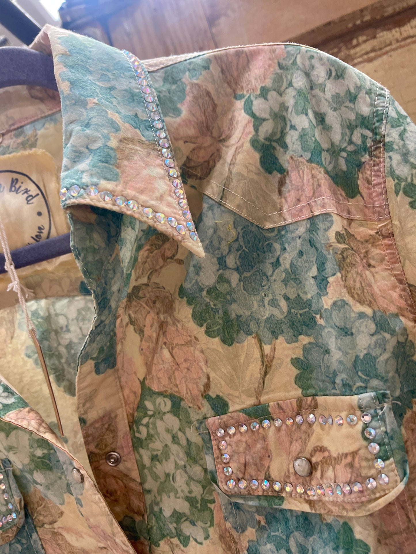 Hydrangea Snap Front Dress Tunic Blouse