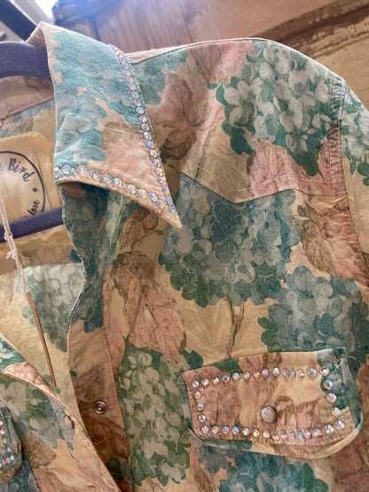 Hydrangea Snap Front Dress Tunic Blouse