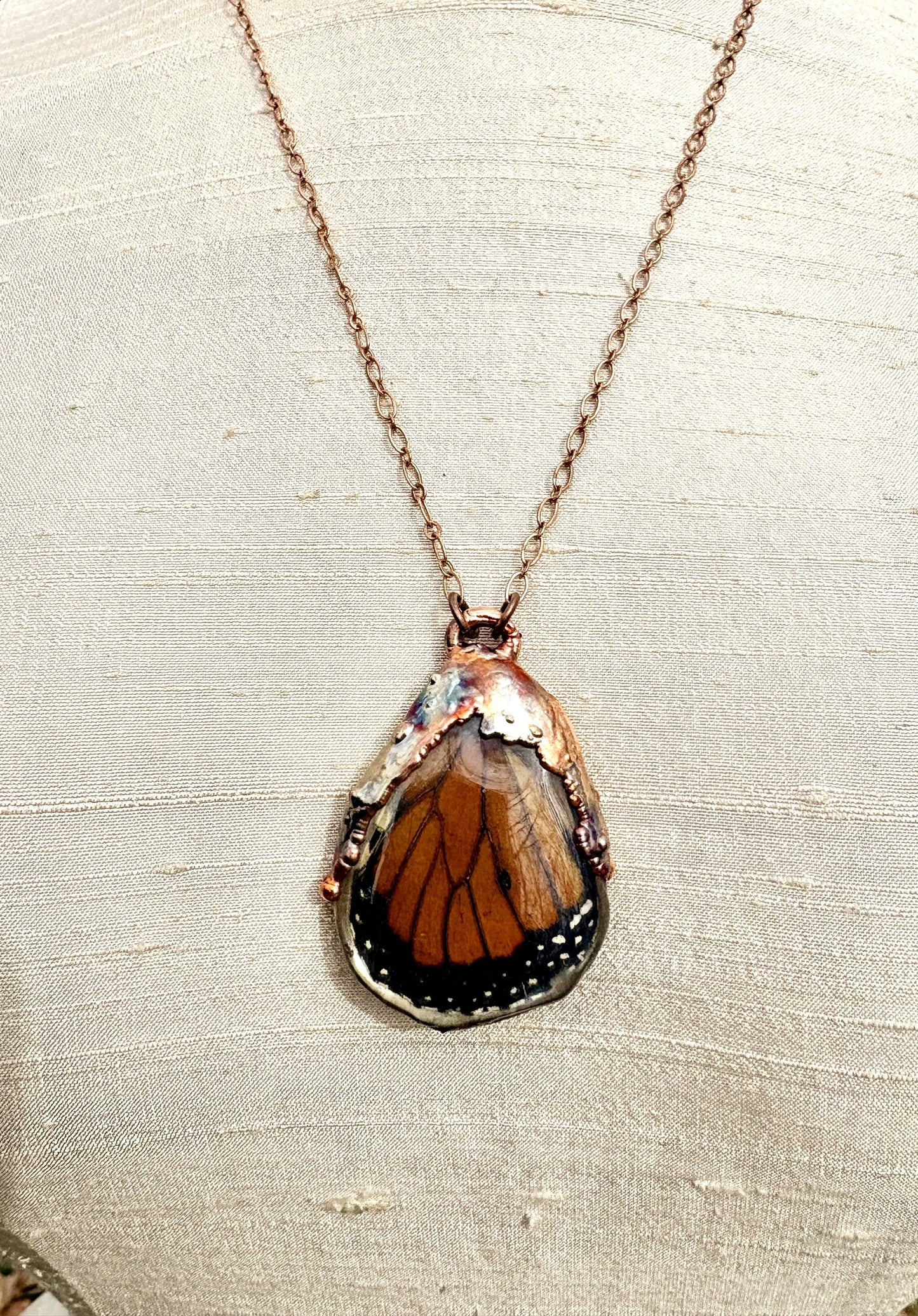Monarch Butterfly Lower Wing Necklace