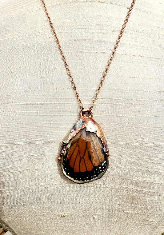 Monarch Butterfly Lower Wing Necklace