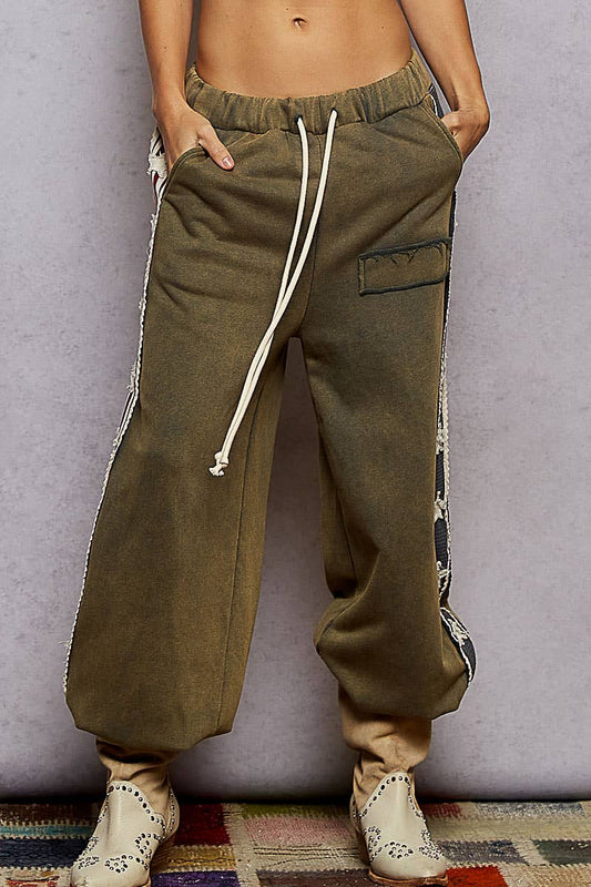 French Terry Star Patch Knit Joggers
