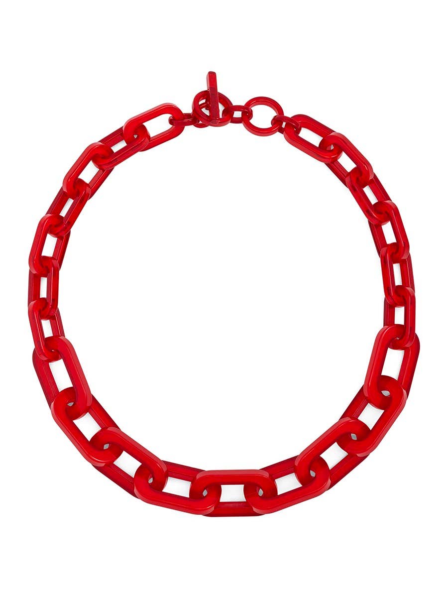Colorful Resin Cable Link Collar Necklace
