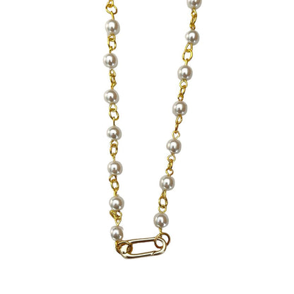 Charm Holder Necklace Base - Faux Pearl 6mm