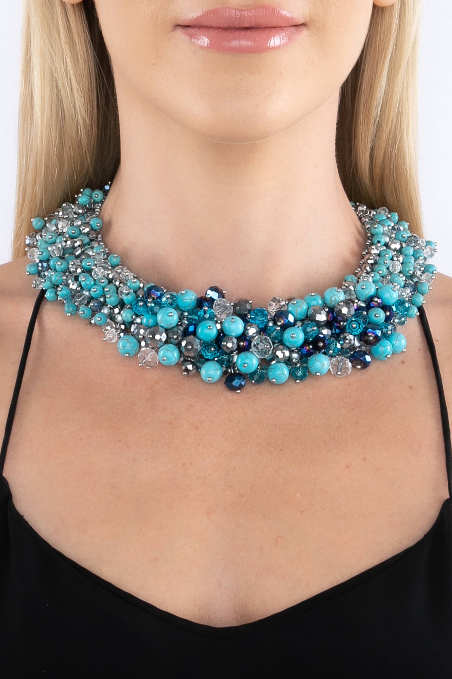Harper Statement Necklace - Teal