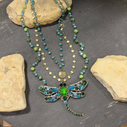Dragonfly Layered Necklace