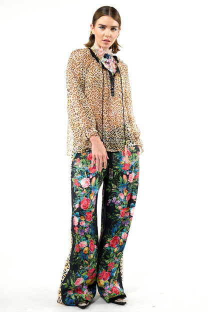 Sheer Cheetah Print Blouse