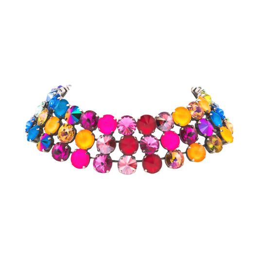 Nova Choker in Antique Silver Rainbow