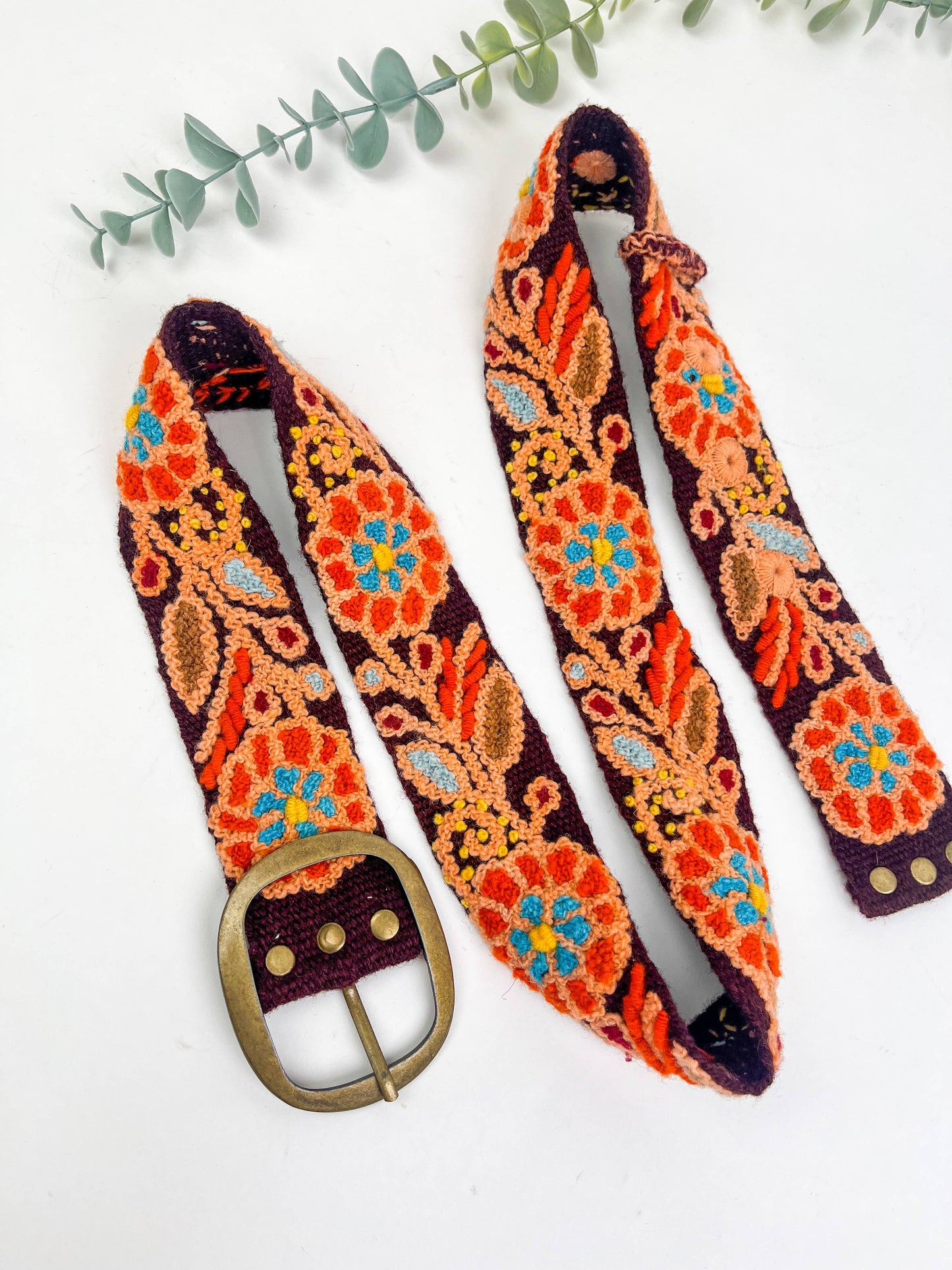 Dahlia Wide Embroidered Belt