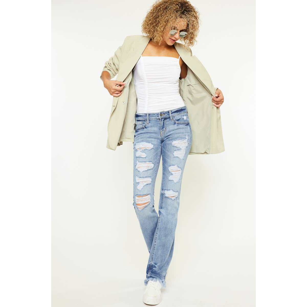 LOW RISE BOOTCUT JEANS