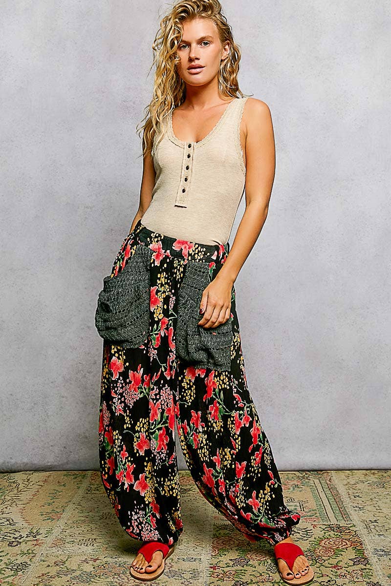 Lace Trim Knit Tank Top