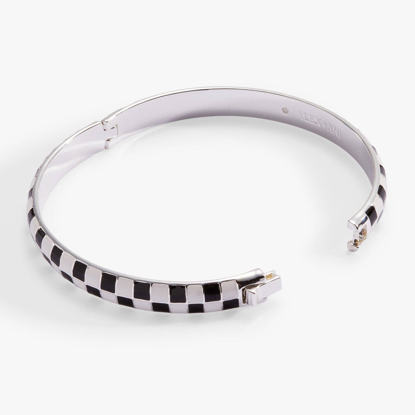 Black & White Checker Hinge Bangle