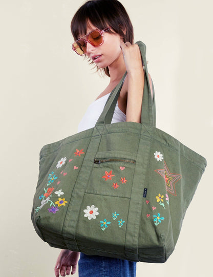 The Perfect Sized Green Tote