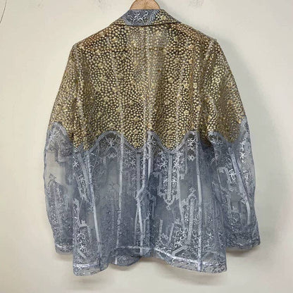 Golden Mist Sheer Blazer