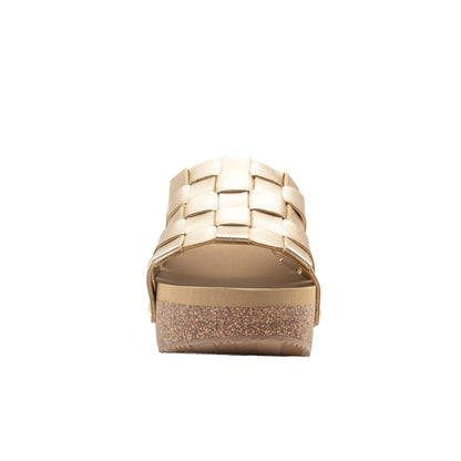ENOKI Gold Wedge Sandal - Volatile