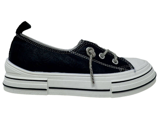 Tooled Women's  Floral Embossed Slip-on Sneaker