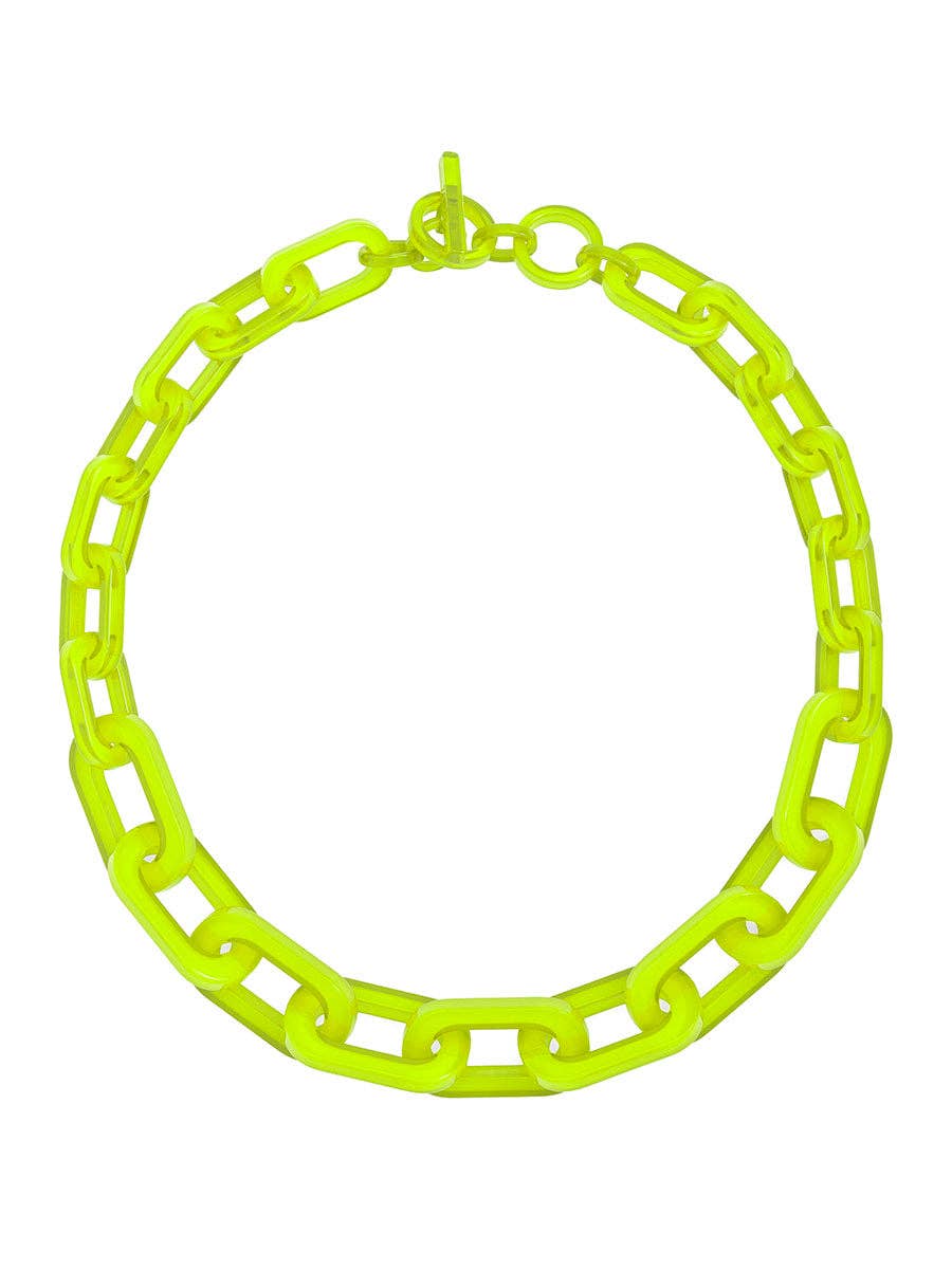 Colorful Resin Cable Link Collar Necklace