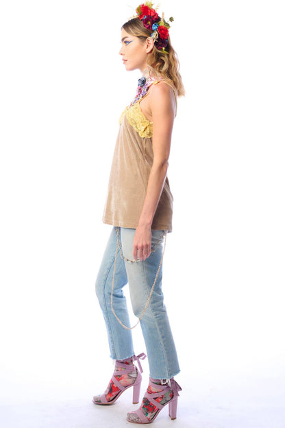 Velvet Dreams Cami-Vintage Sand | Cami Top | Sleeveless Top