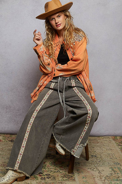 Studded & Splattered tangerine Shacked