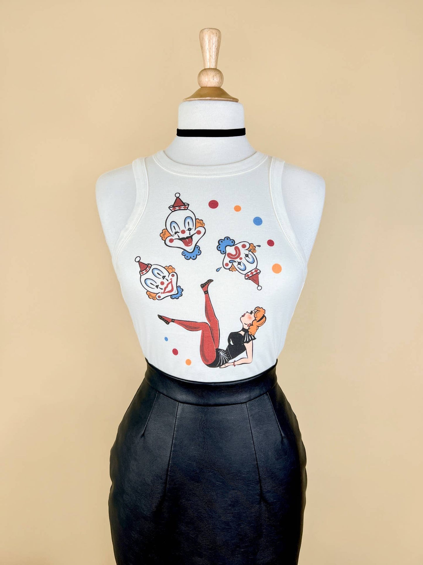 Boppin’ Big Top Rib Racer Tank in Natural