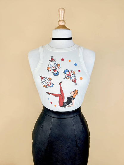 Boppin’ Big Top Rib Racer Tank in Natural