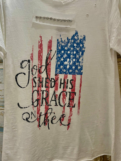 God Shed His Grace on Thee Tattered T-Shirt