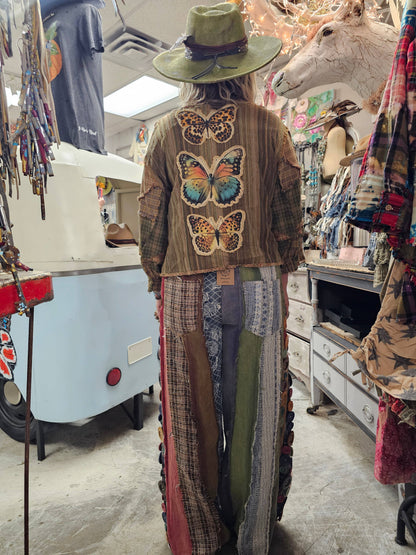 Bust Your Button Patchwork Pants