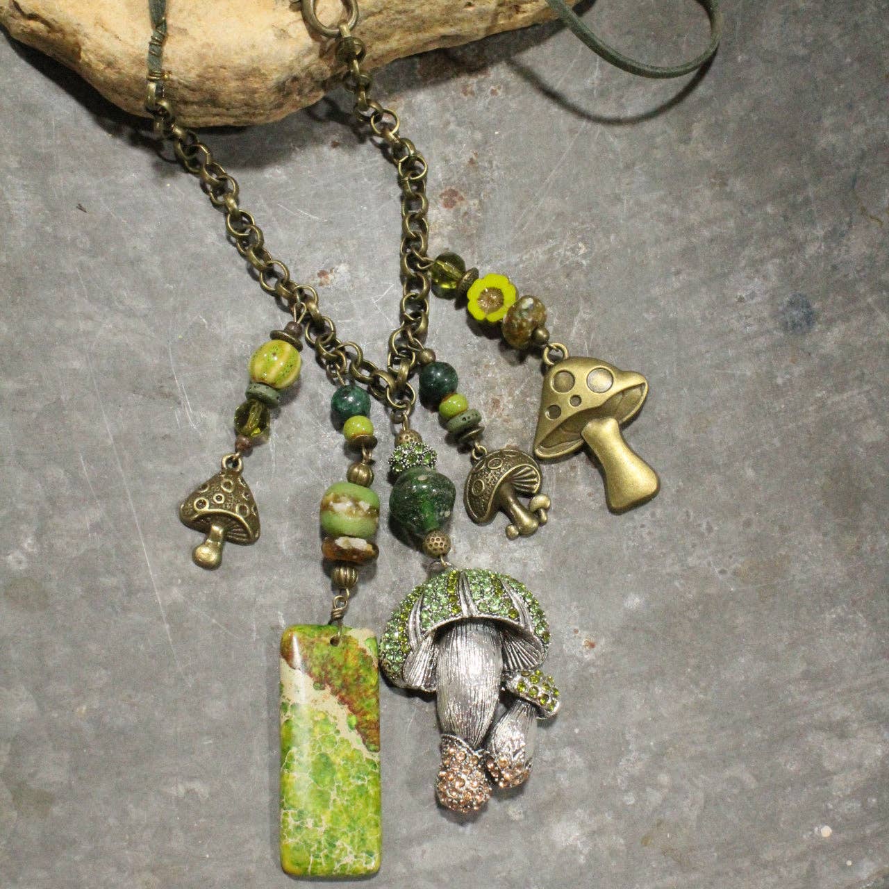 Charmed With Loads Of Mushrooms Necklace