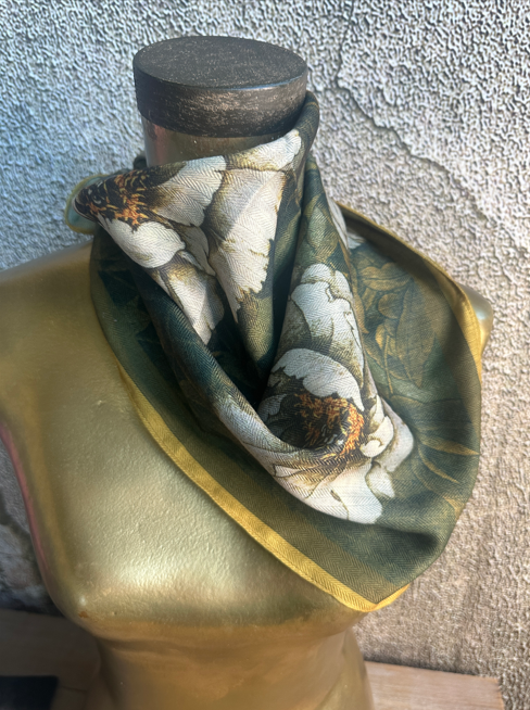 Golden Flower Wild Rag Scarf