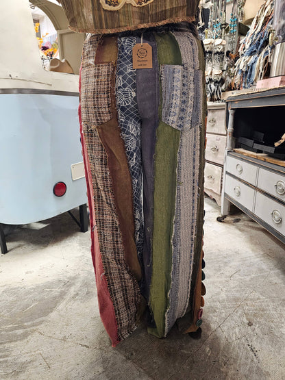 Bust Your Button Patchwork Pants