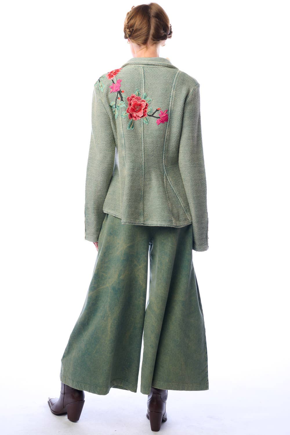 Alba Green Terry  Blazer