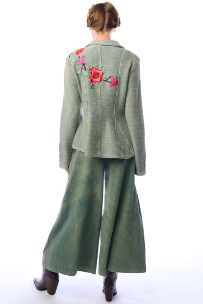 Alba Green Terry  Blazer