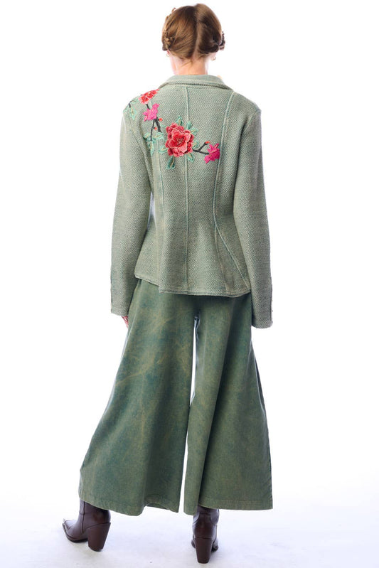 Alba Green Terry  Blazer