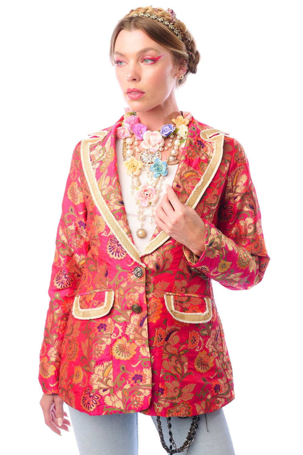 Renaissance Silk Jacquard Blazer/Jacket